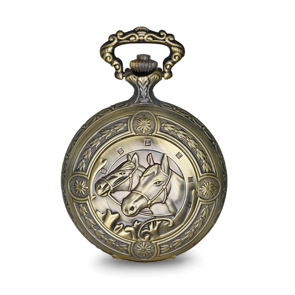 Charles Huber 2 Horses Pocket Watch - Image 2