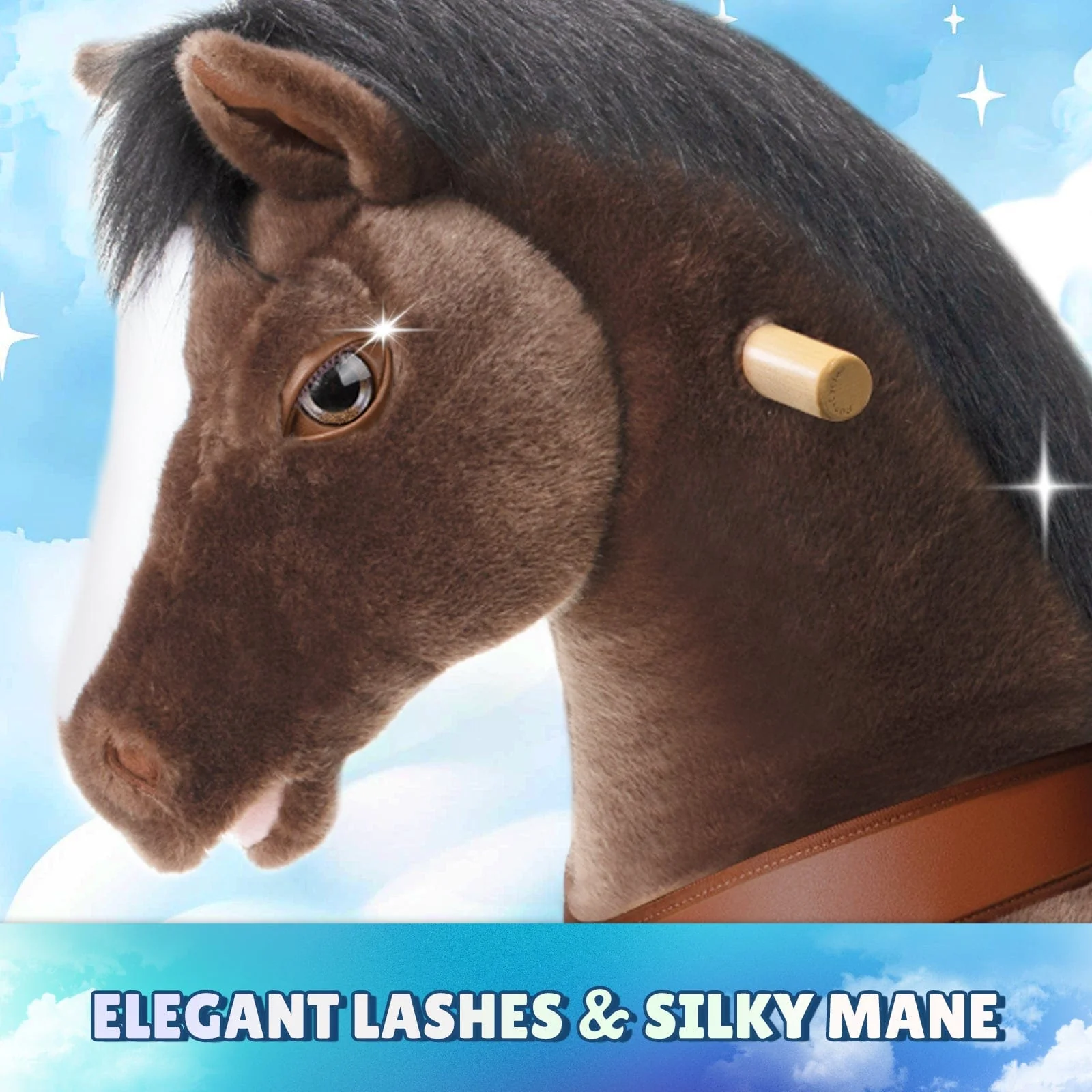 Chocolate Horse Ride-On Toy - Age 4–7 - Image 3
