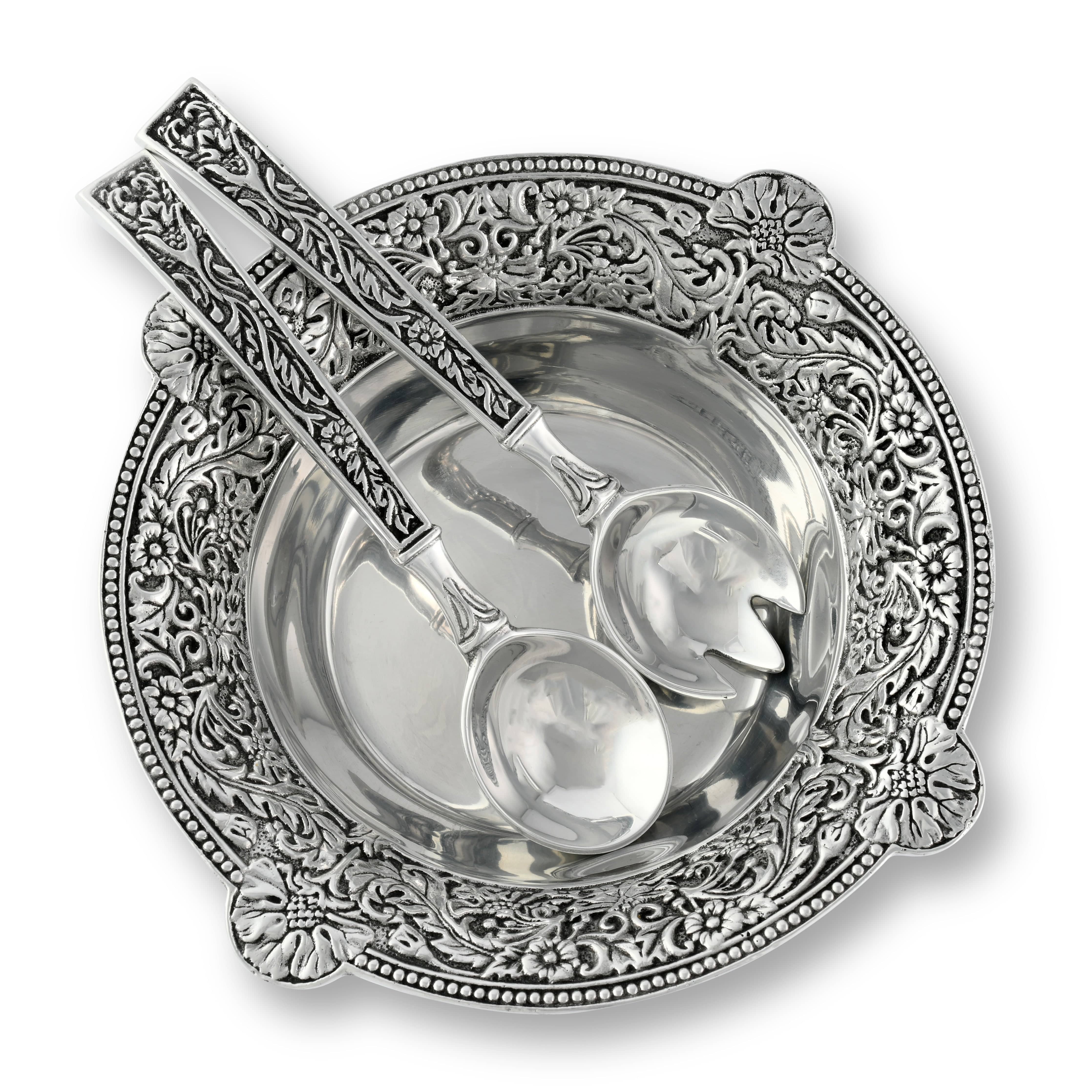 Concho Pattern Salad Bowl with Serving Set - Image 7