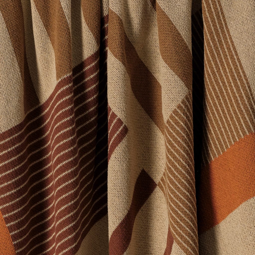 Cotton Sustainable Knit Plaid Throw Blanket - Equestrian Stable Stripe - Image 4