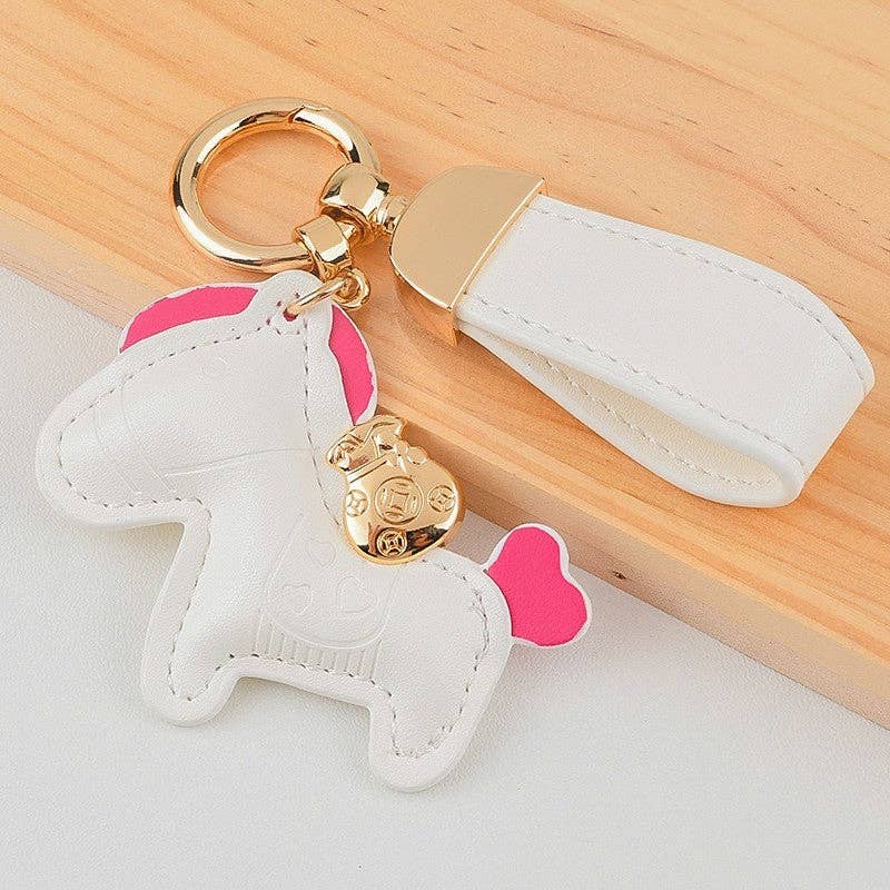 Cute Leather Pony Keychain Pendant - Image 3