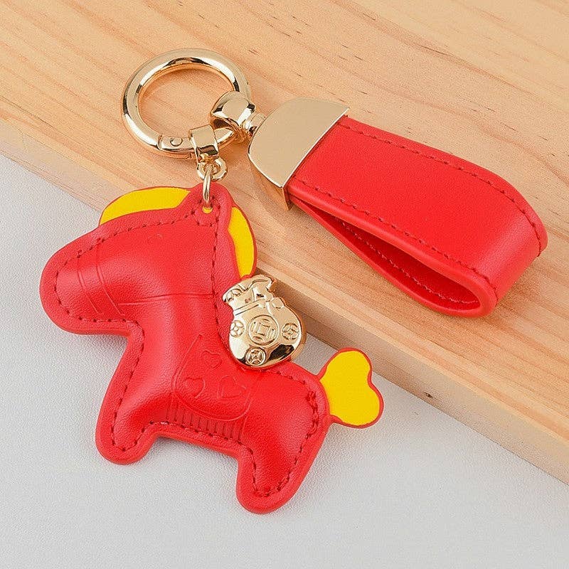 Cute Leather Pony Keychain Pendant - Image 6