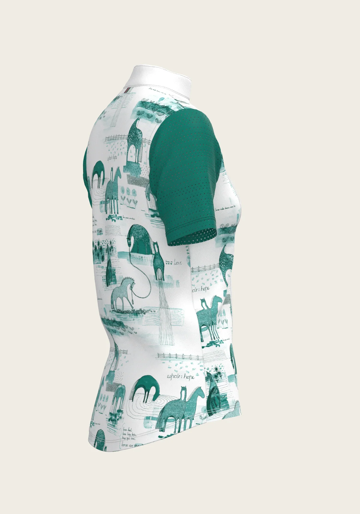 Daydreaming Horses Pleated Short Sleeve Show Shirt - Image 6
