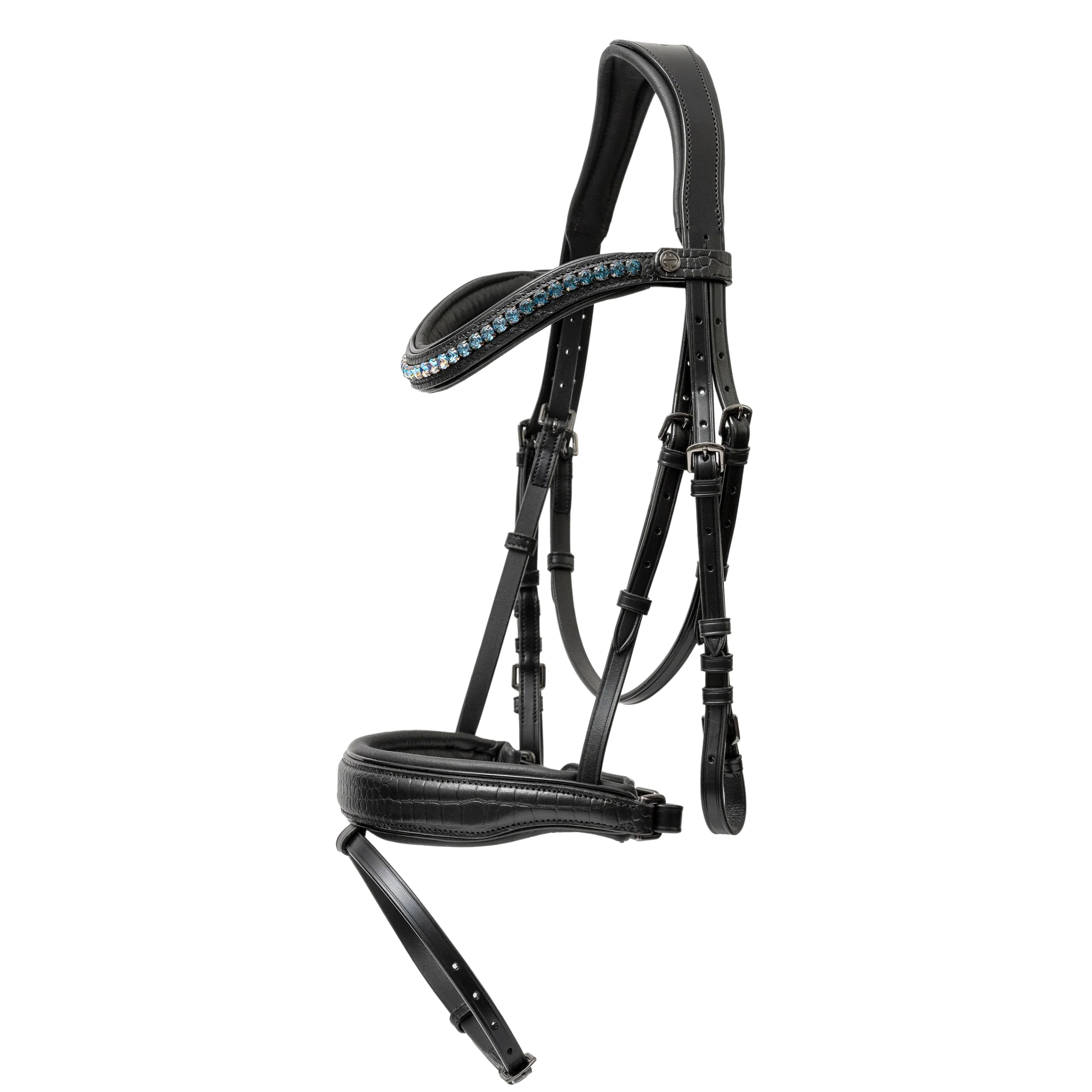 Doc Marten Black Leather Snaffle Bridle w/Removable Flash
