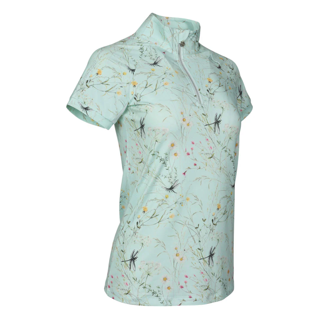 Dragonfly Meadow 1/4 Zip Short Sleeve Top