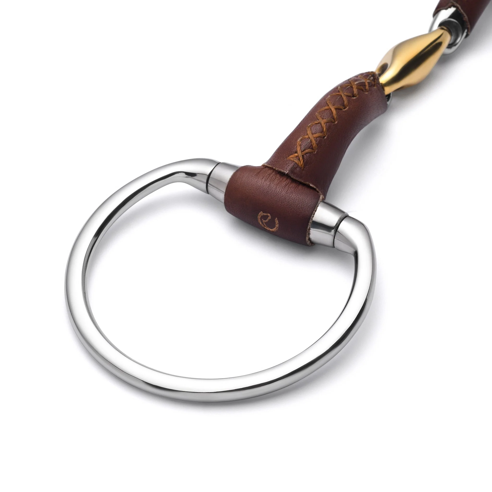 Eggbutt Lozenge Leather Covered Snaffle - Image 5