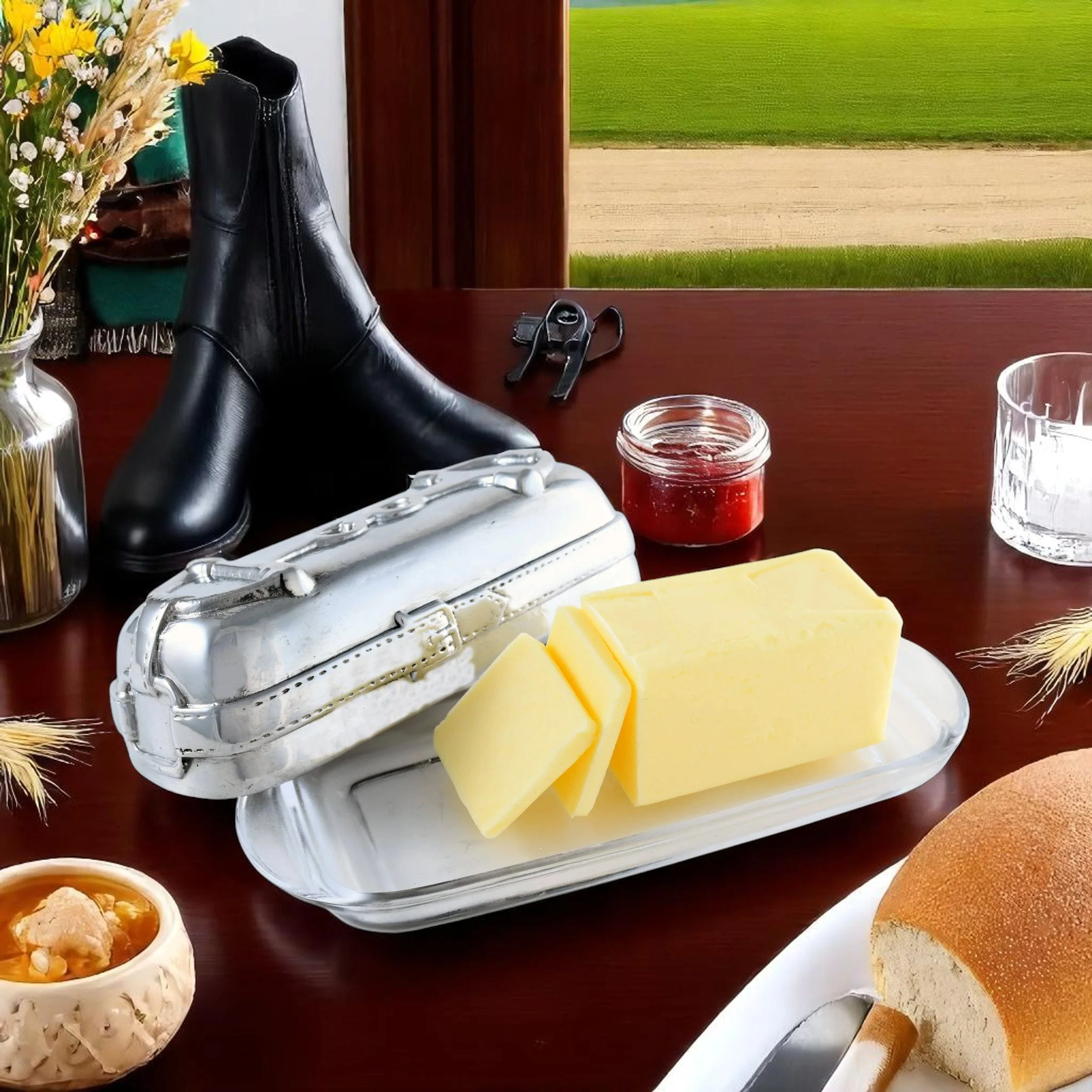 Equestrian Butter Dish - Image 3