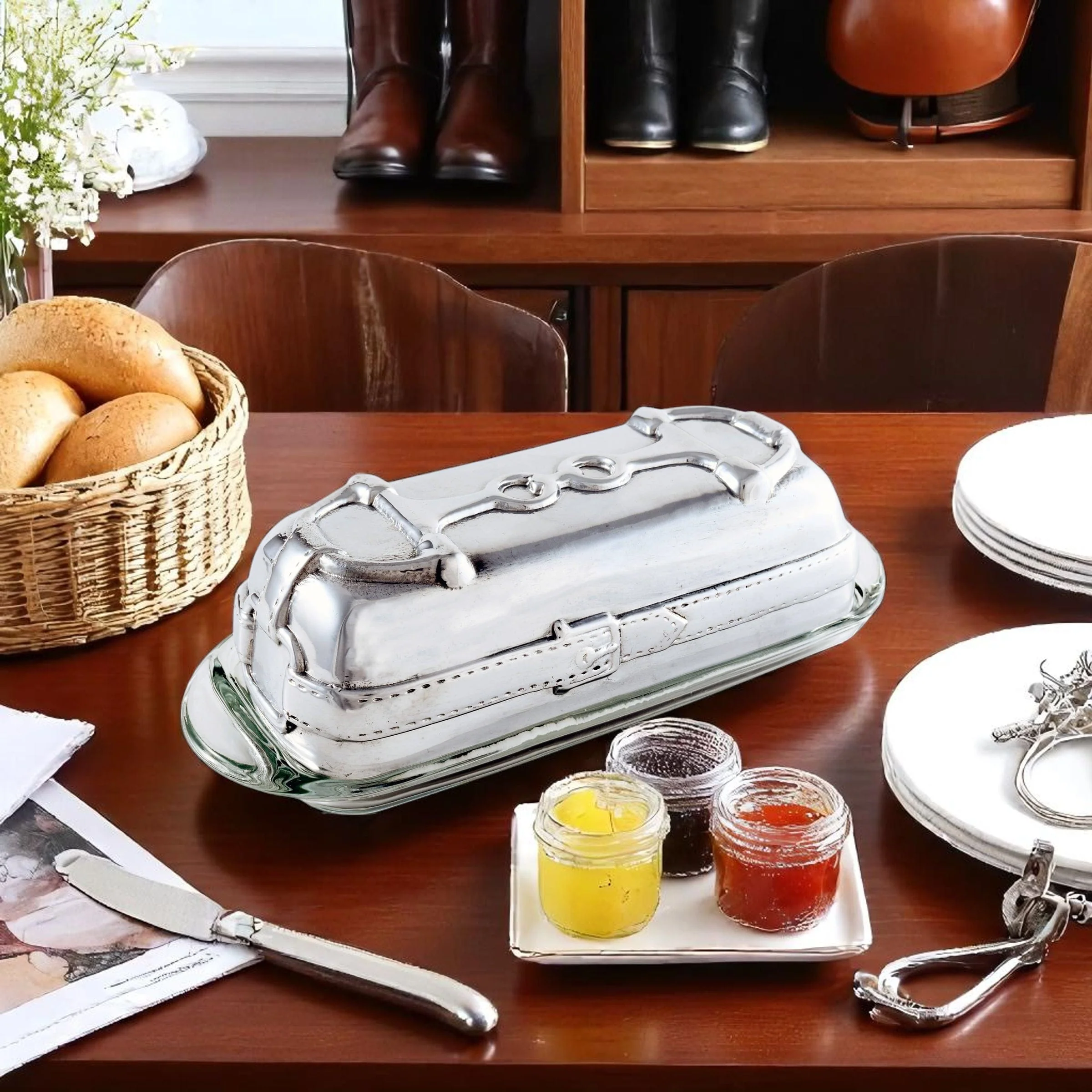 Equestrian Butter Dish - Image 4