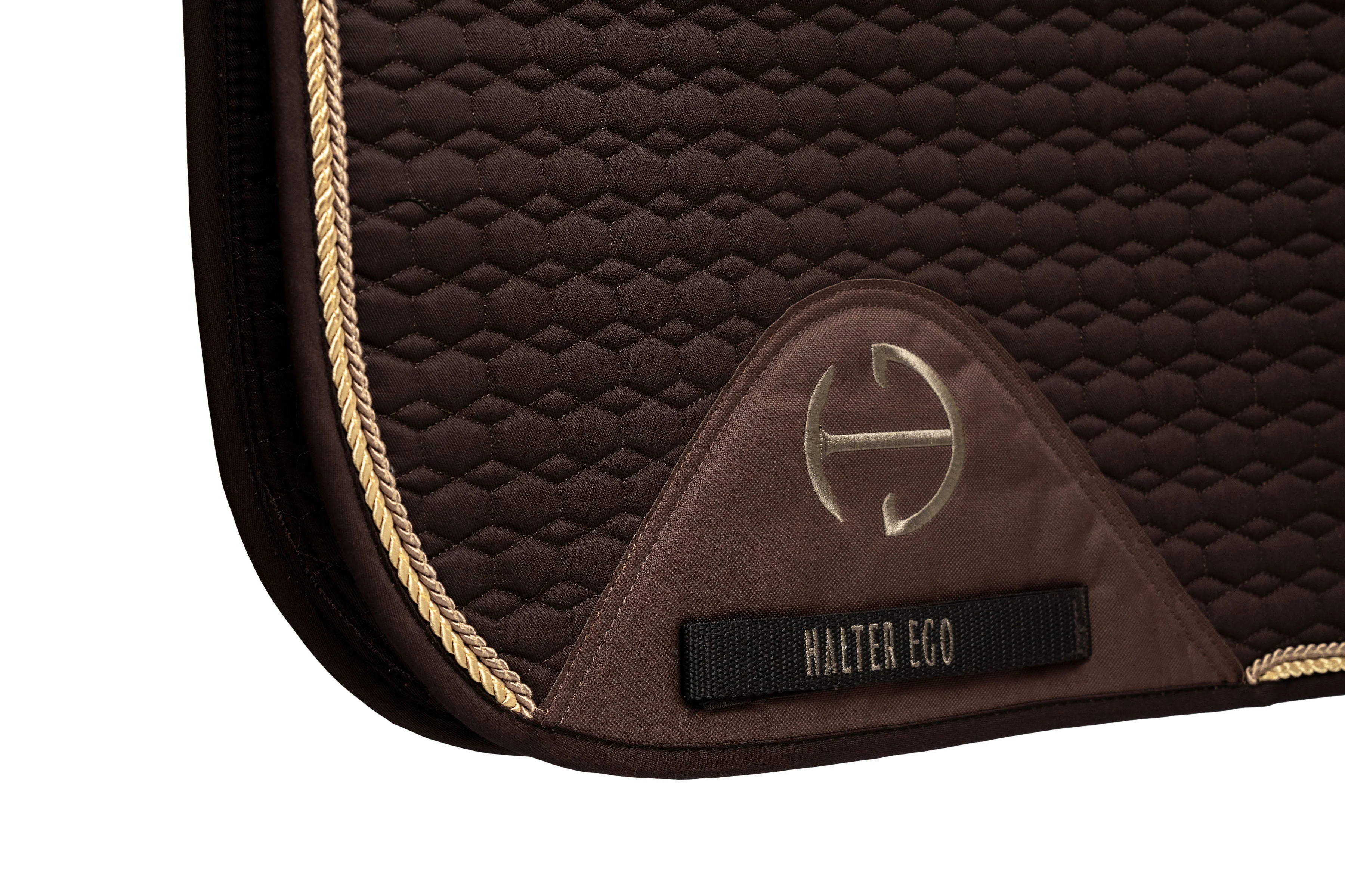 European Cotton Dressage Saddle Pad - Chocolate - Image 2