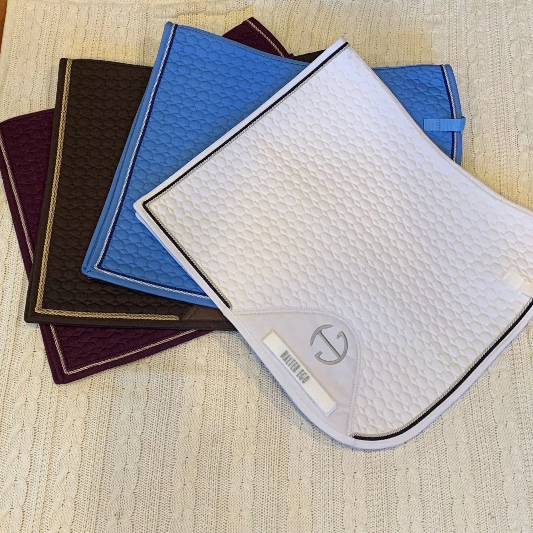European Cotton Dressage Saddle Pad - Sky Blue - Image 6