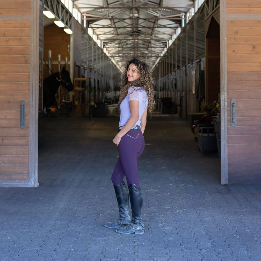 Evolution Knee Patch Breeches - Dark Plum - Image 2