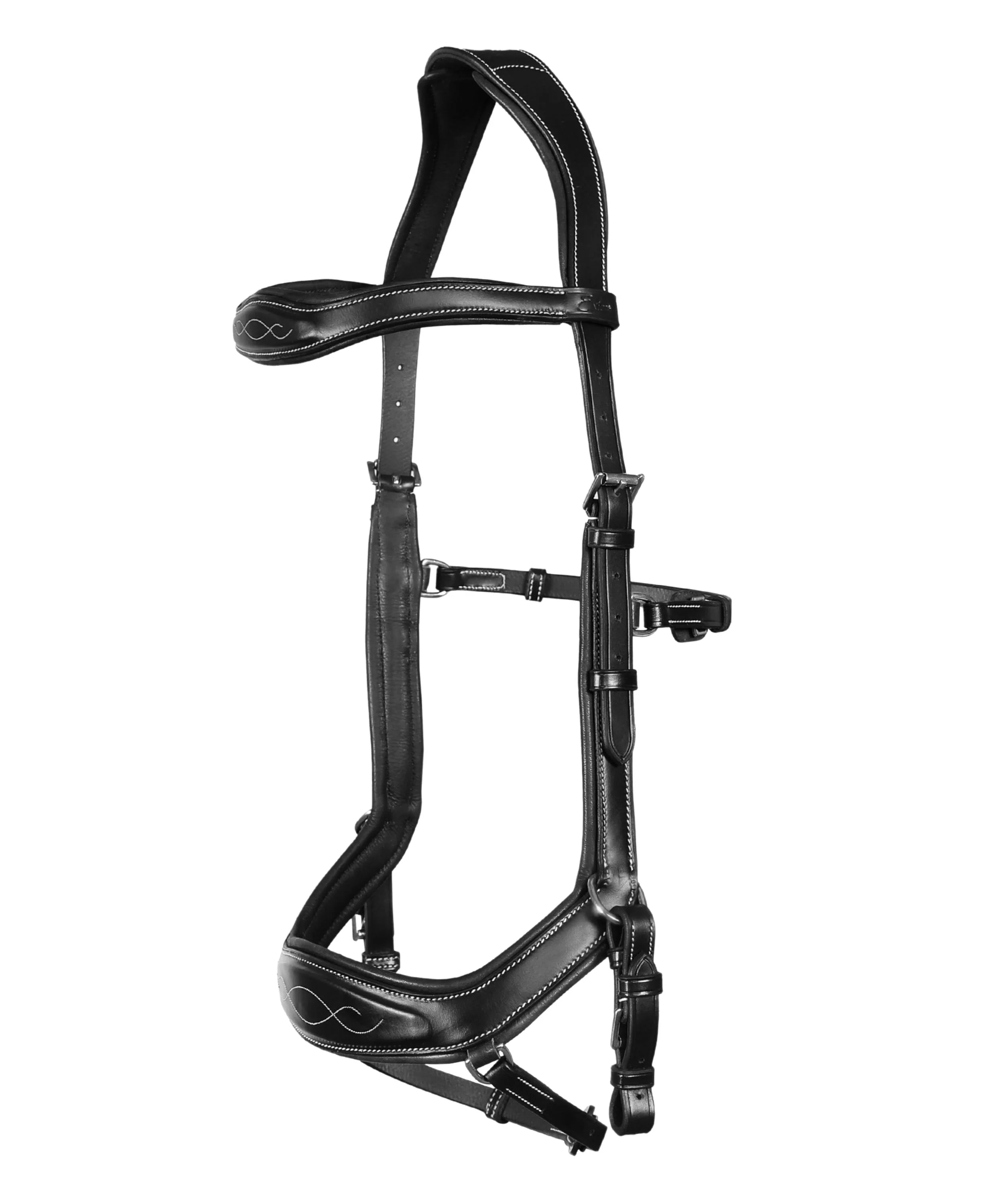 ExionPro Anti-Pressure Anatomic Padded Fancy Wave Stitched Bridle - Image 2