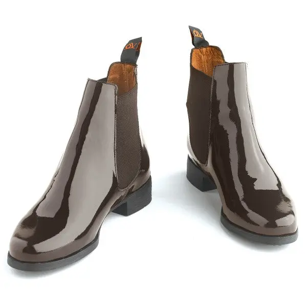 Finalist Elastic Side Patent Jodphur Boots - Image 3