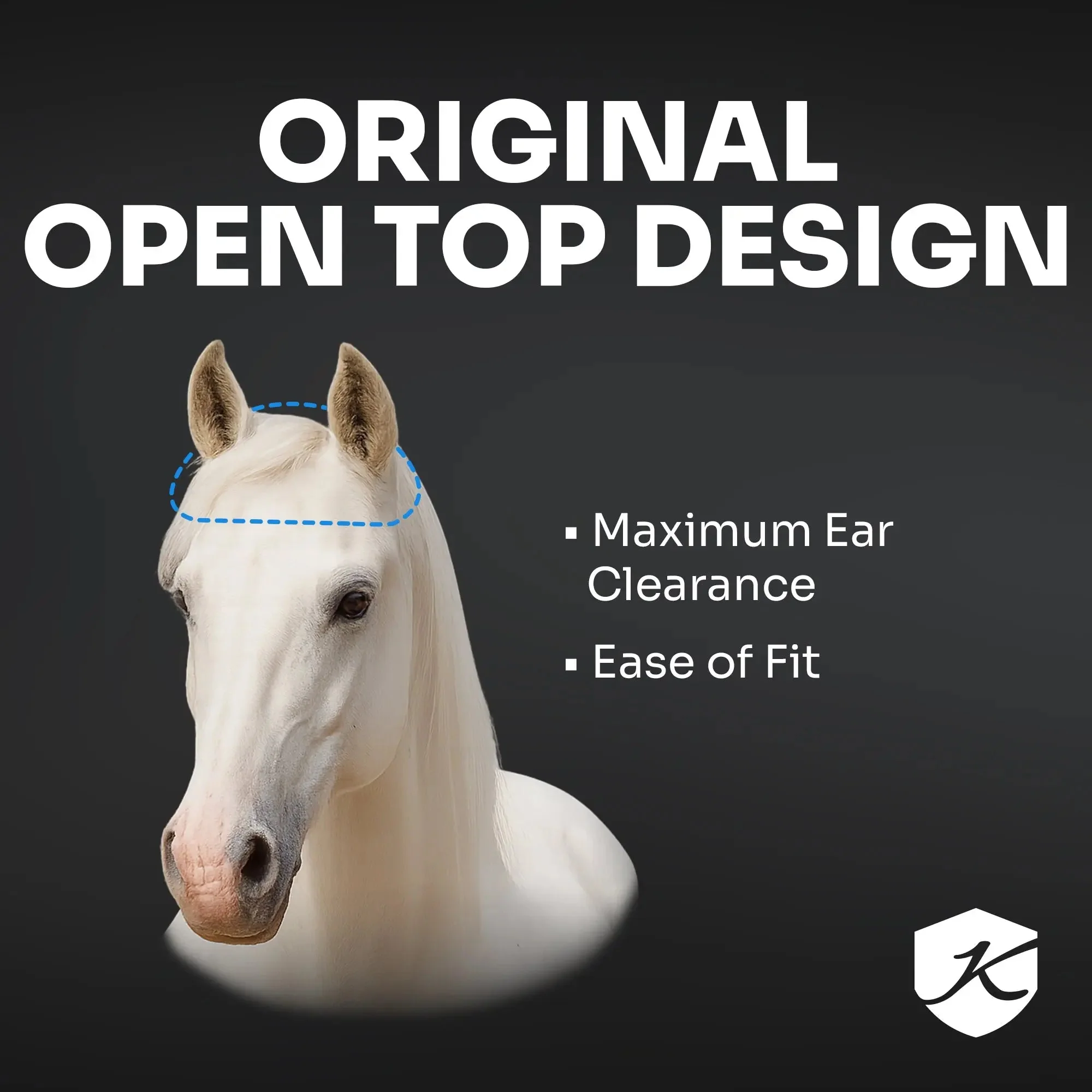 Fly Mask with Web Trim - Open Ear Design - 73% UV Blocking - Image 11