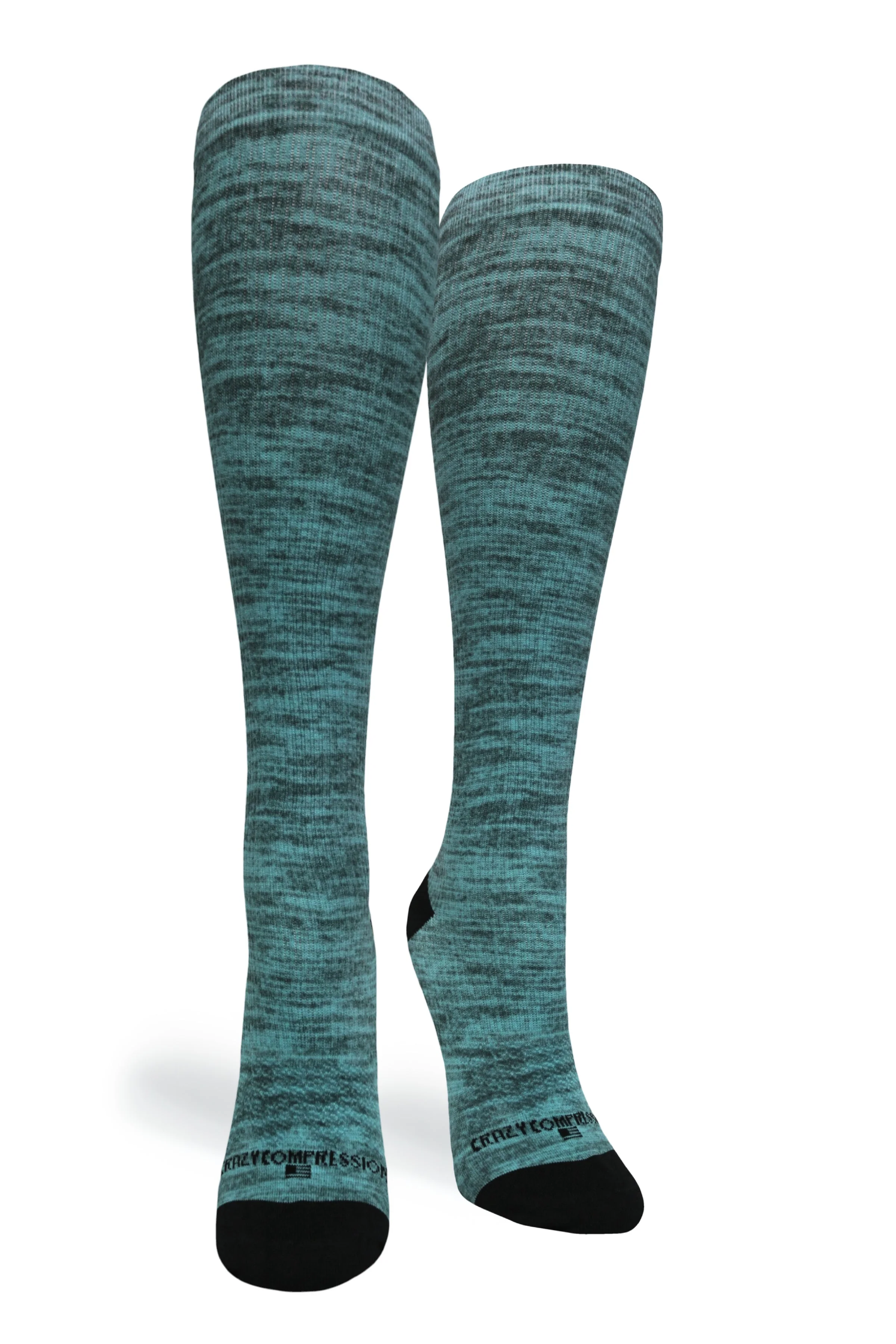 Green Heather Compression Socks