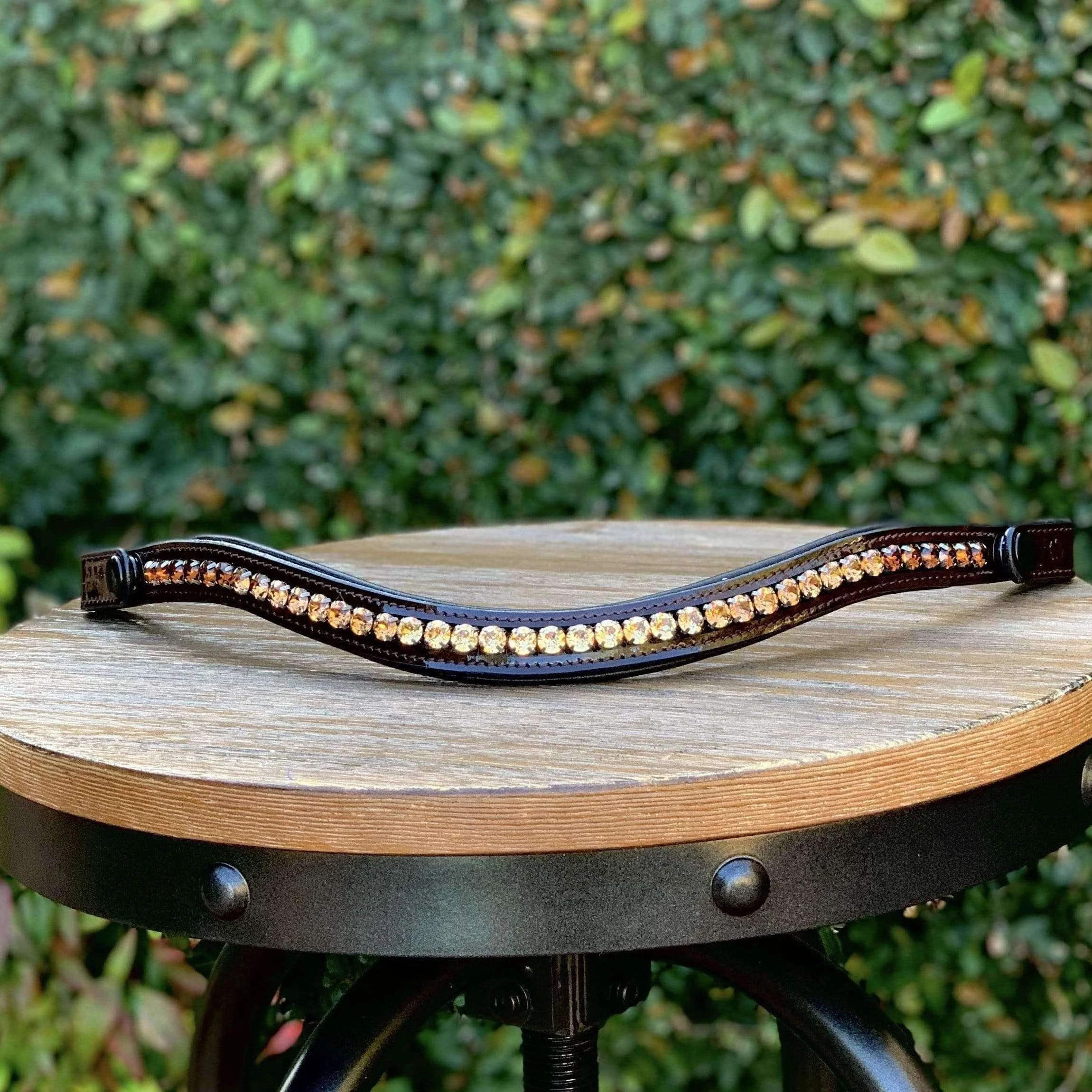 Halter Ego® Crystal Patent Browband - Caramel Honey - Image 2