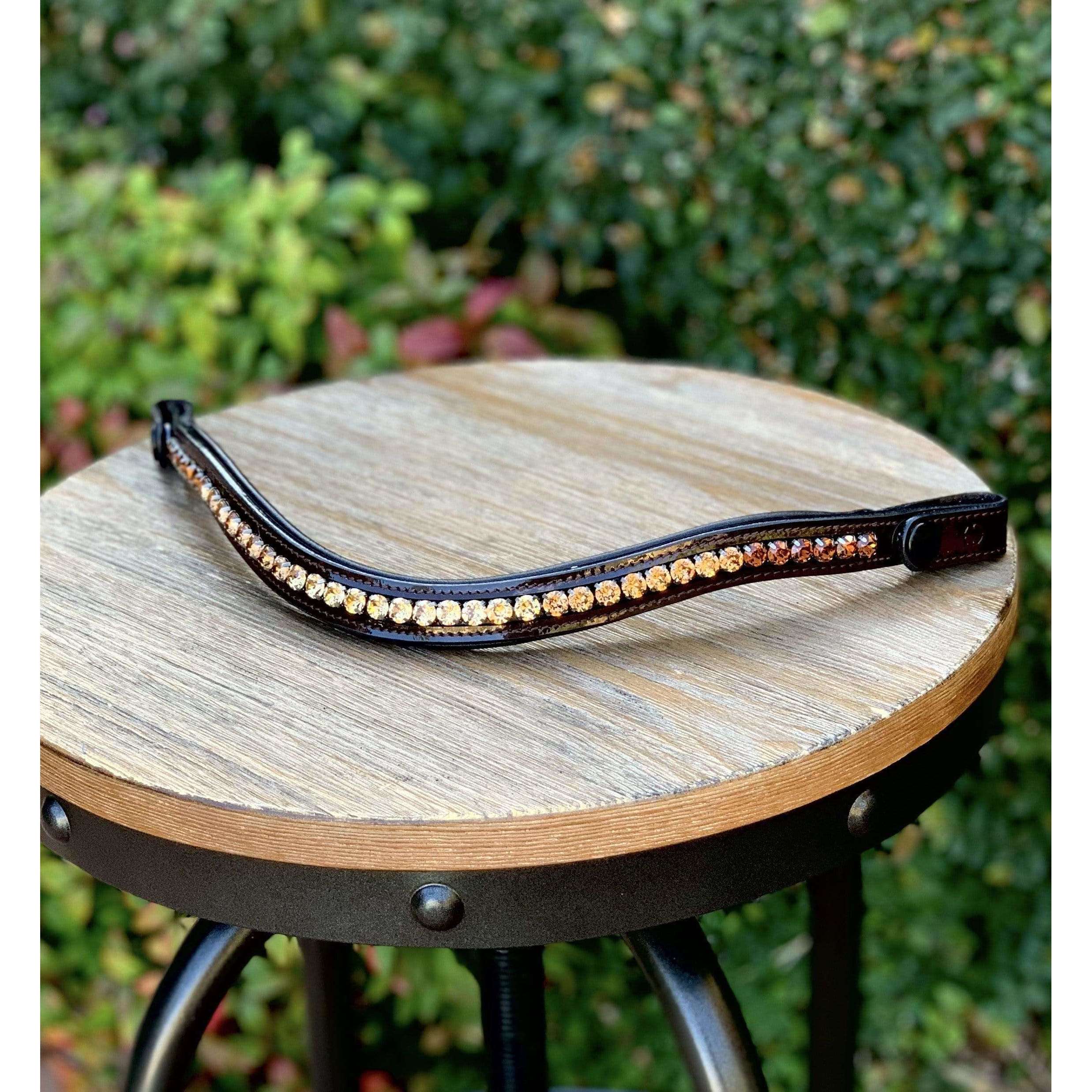 Halter Ego® Crystal Patent Browband - Caramel Honey - Image 3