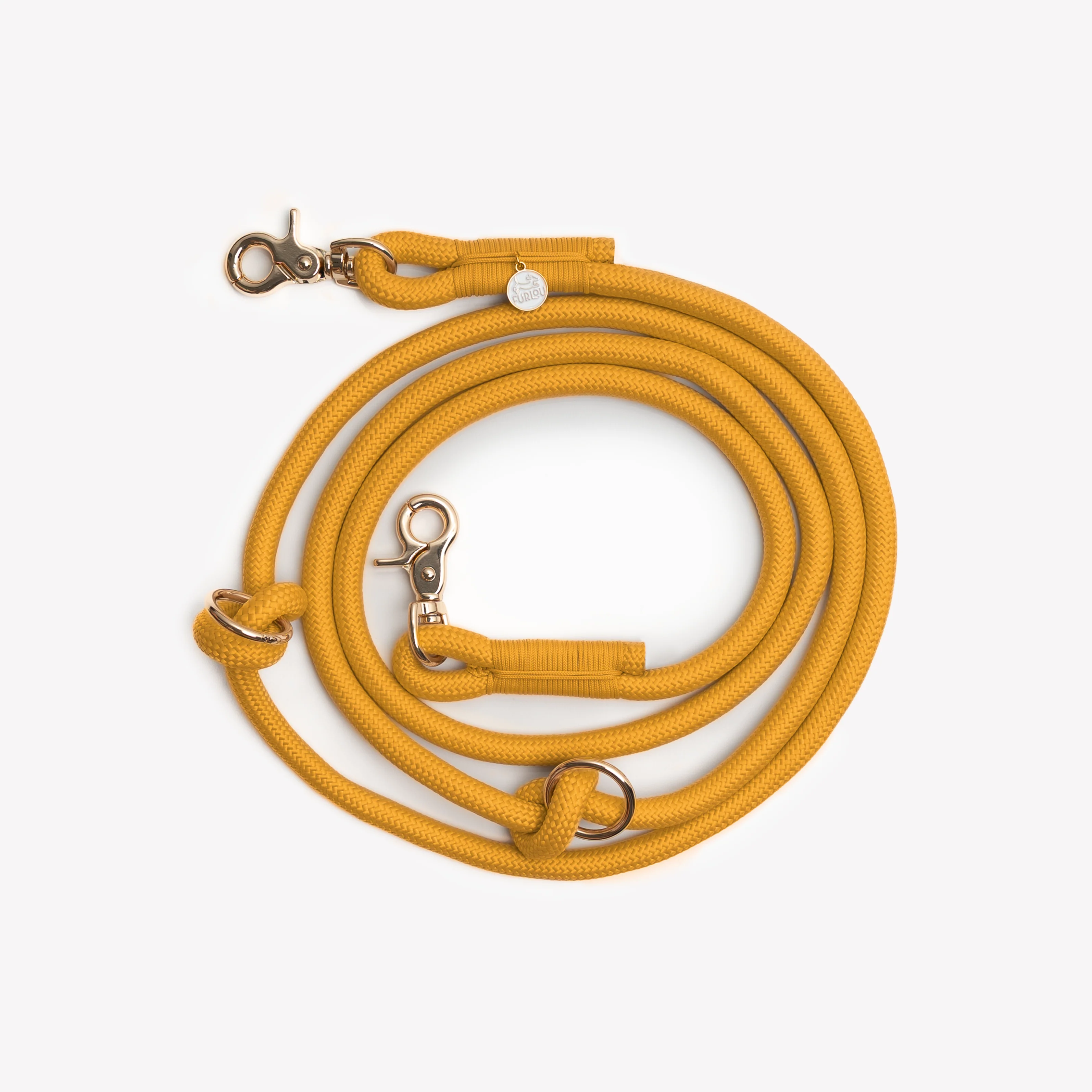 Hands Free Braided Leash - Yellow - Image 2