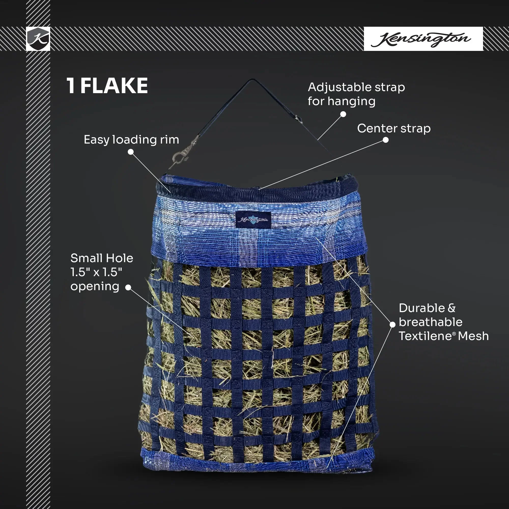 Hay Bag with Rim - Slow Feed - 2 Flake - Image 18