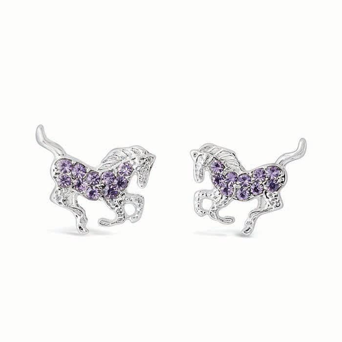Kelley Accents Kids' Galloping Horse Earrings - Image 4