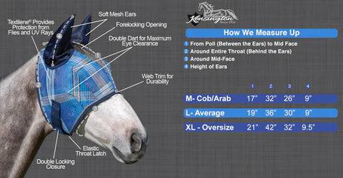 Kensington UV Fly Mask With Ears - Image 3