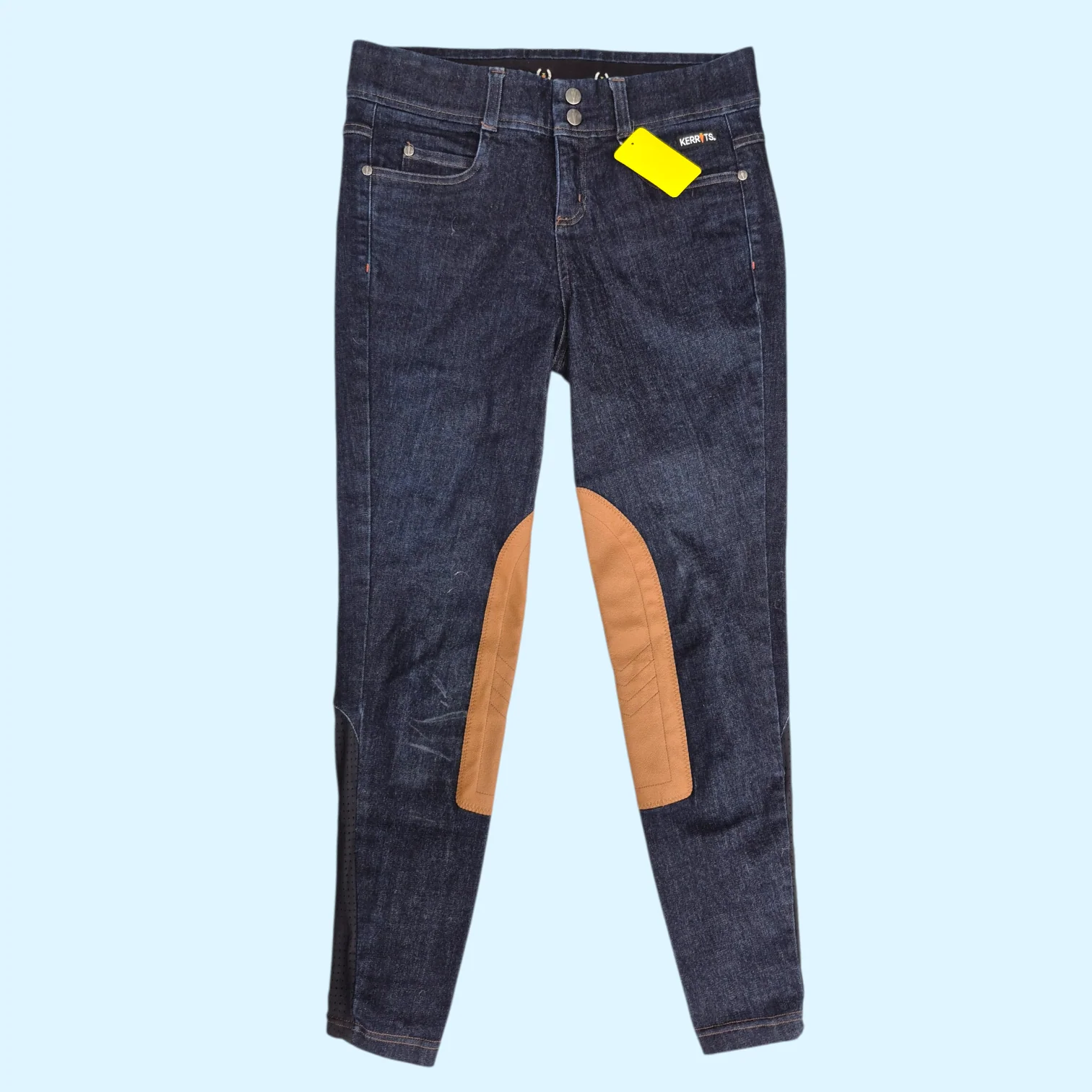 Kerrits Ladies Stretch Denim Knee Patch Breeches - Small