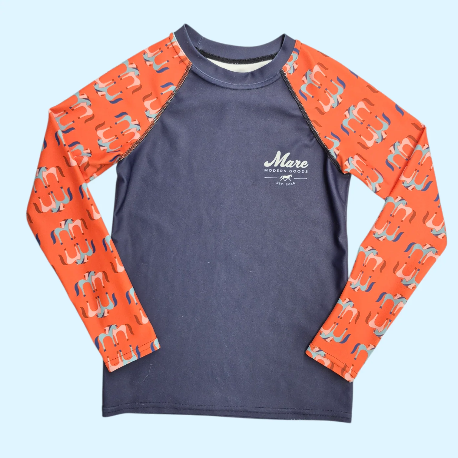 Mare Modern Goods Kids Cross Country Baselayer in Navy/Orange - CH 10