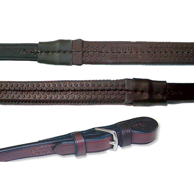 Nunn Finer Buckle End Rubber Reins 5/8" x 30" Grip