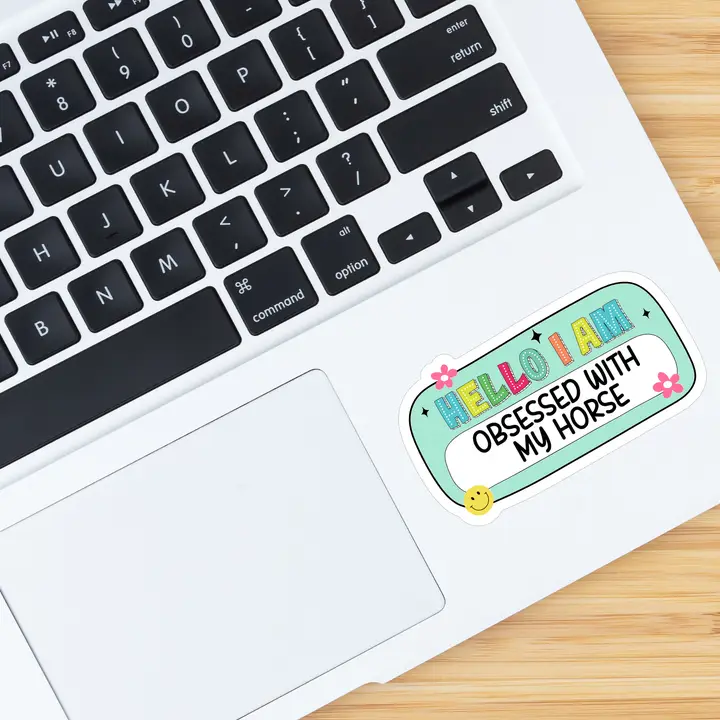 Obsessed With My Horse Glossy Waterproof Sticker - Image 3