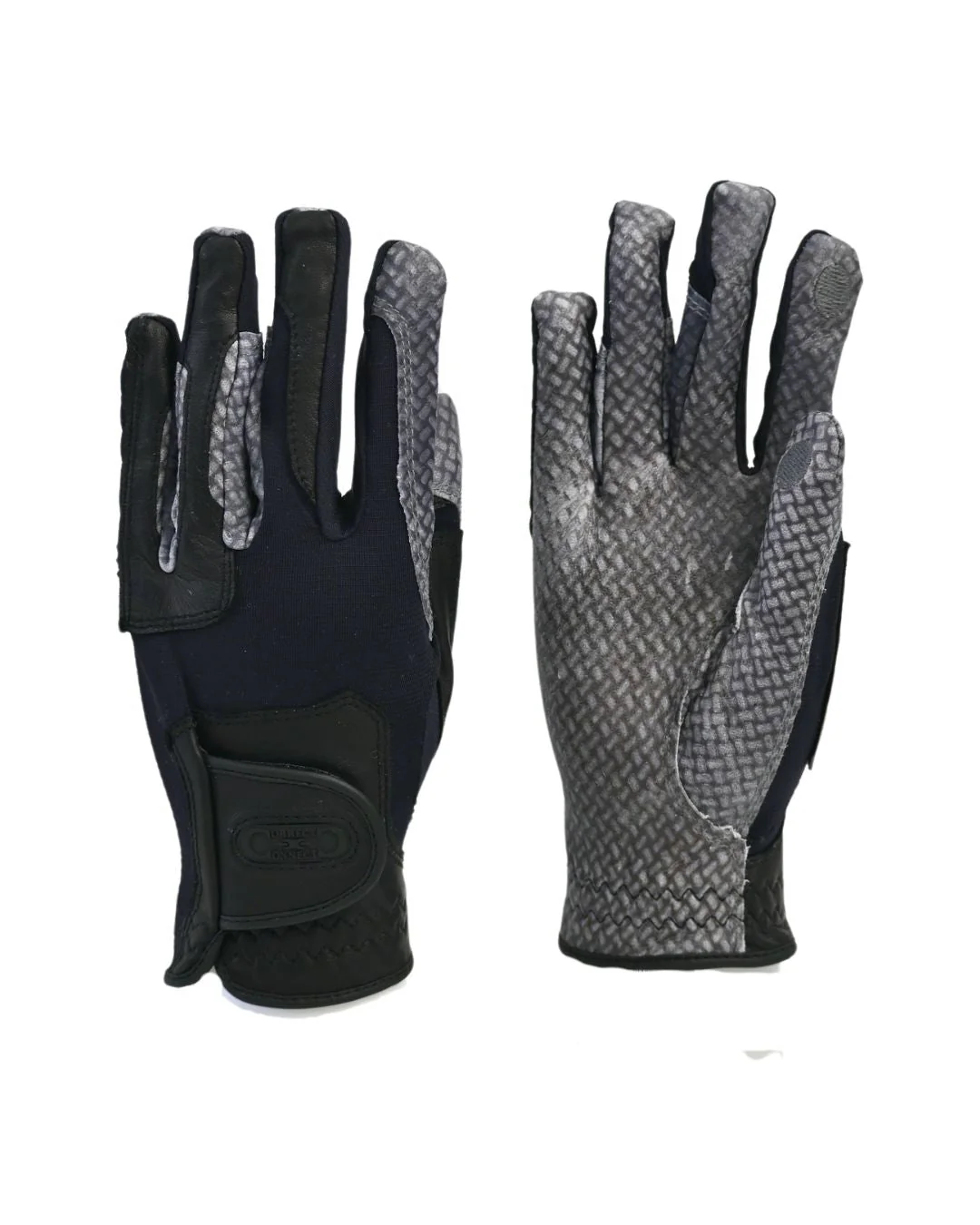 Oil-Tac Coppertech Leather Premium Riding Glove in Black