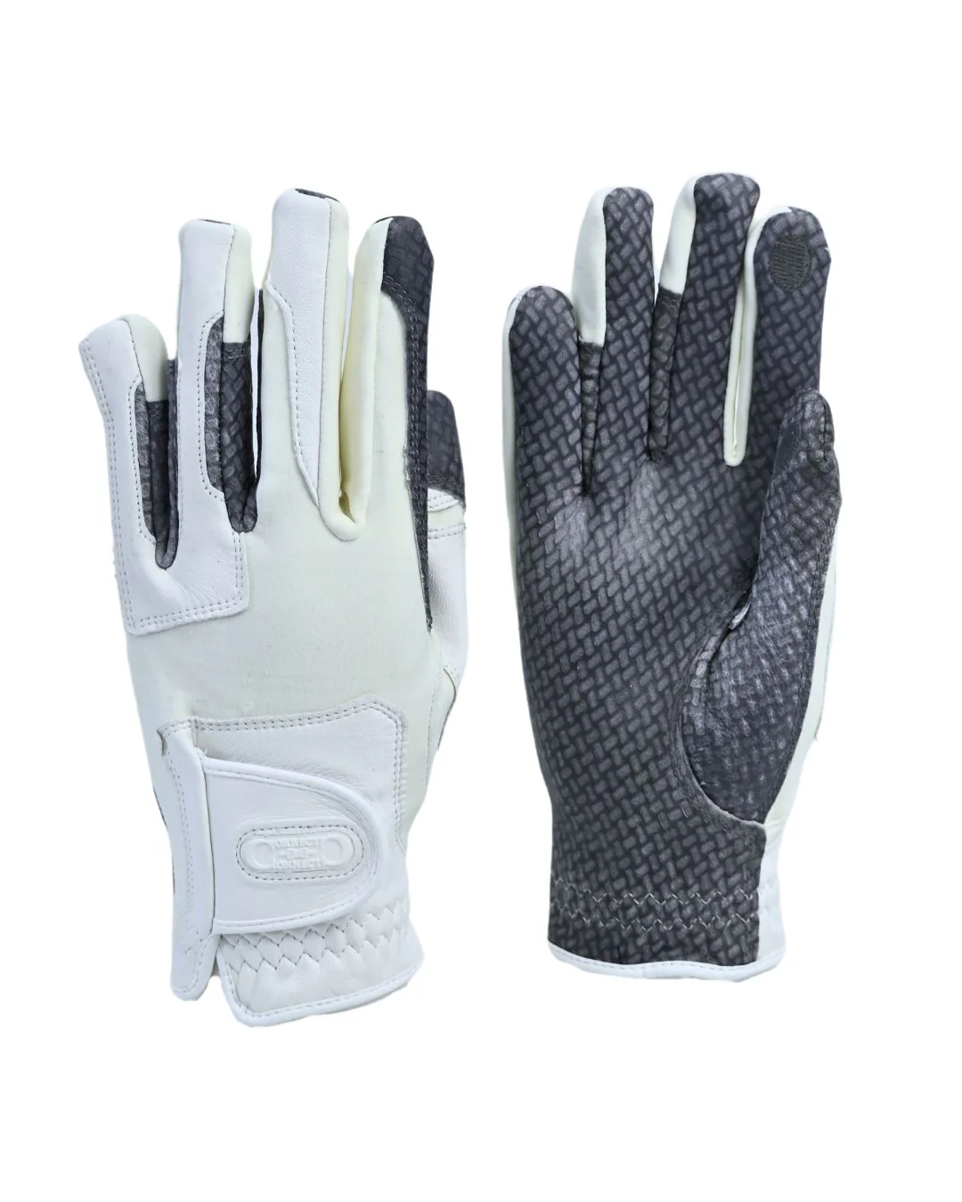Oil-Tac Coppertech Leather Premium Riding Glove in White