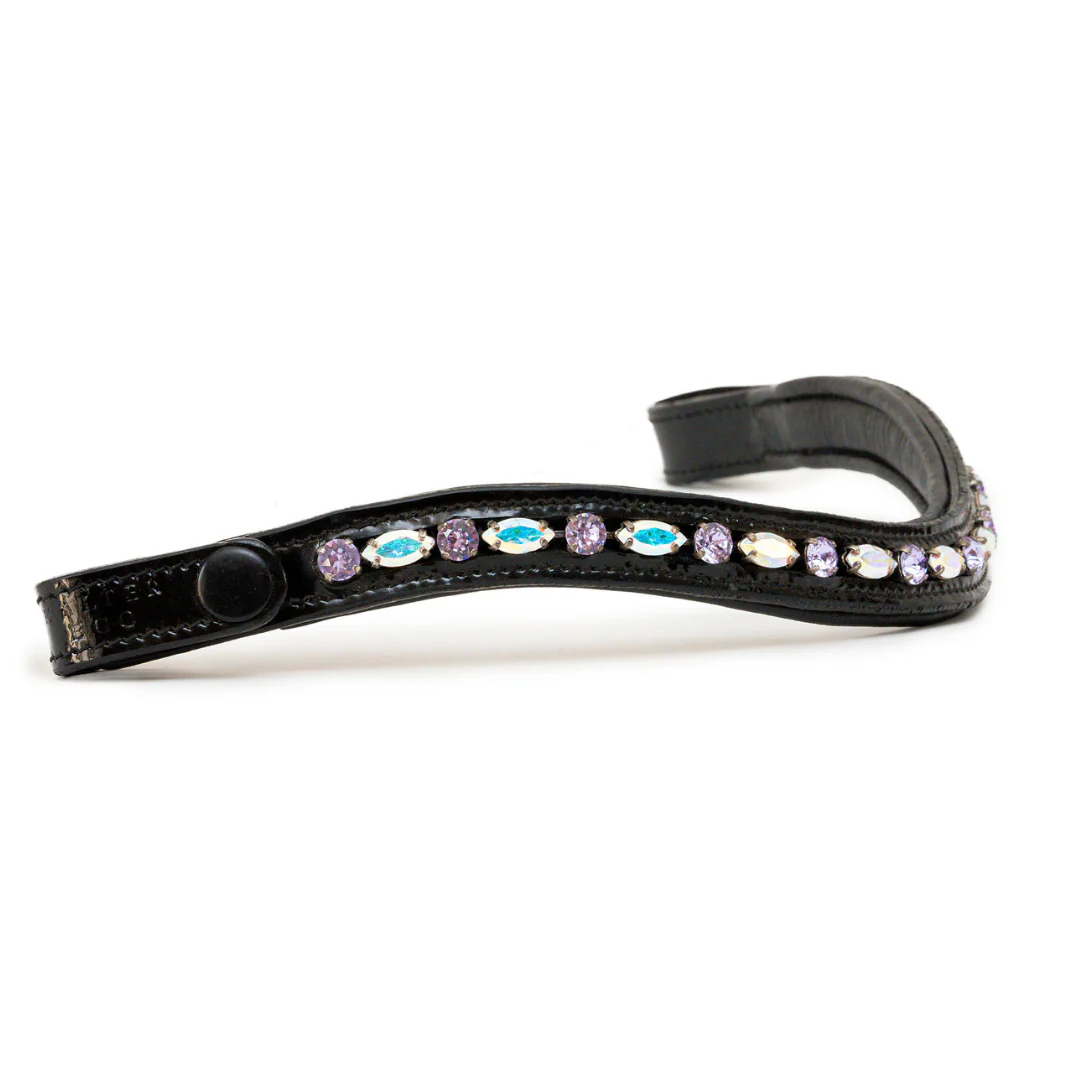 Paris Navette Crystal Patent Midline Browband - AB & Light Amethyst - Image 3