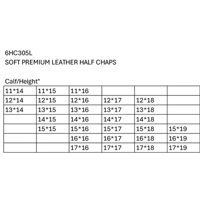 Premium Deluxe Leather Half Chaps
