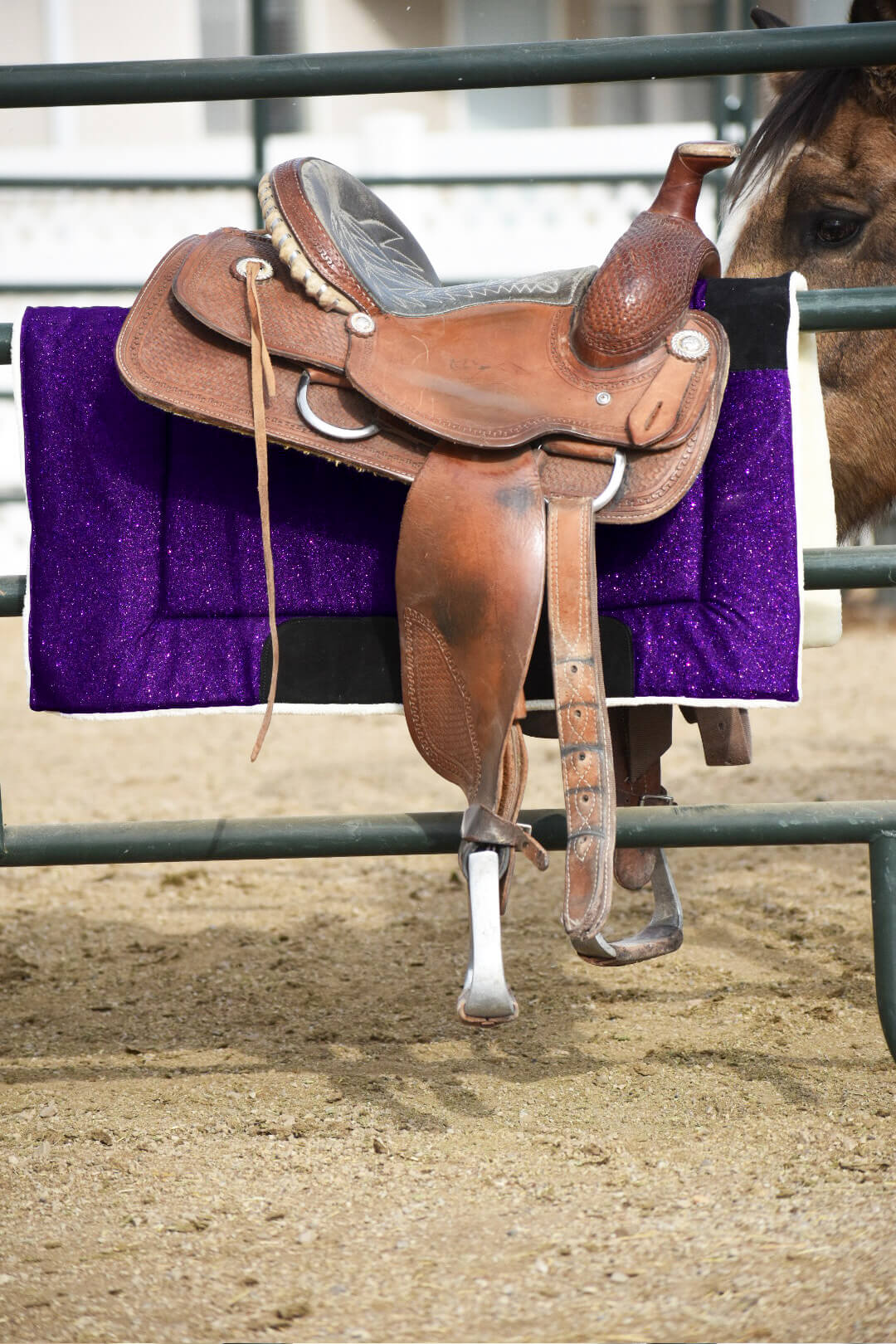 Purple Amethyst Western Saddle Pad - Image 4