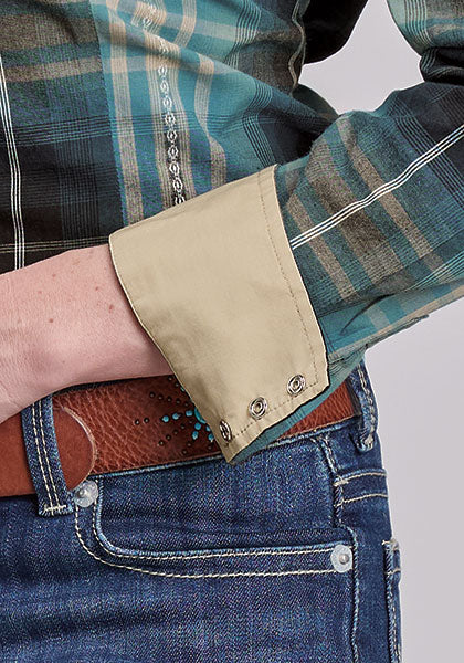 Roper Aztec Dobby Long Sleeve Shirt - Image 3