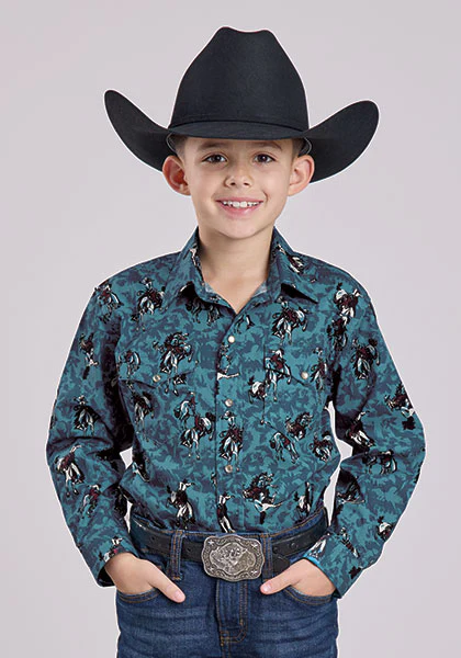 Roper Boys Brushstroke Cowboys Shirt