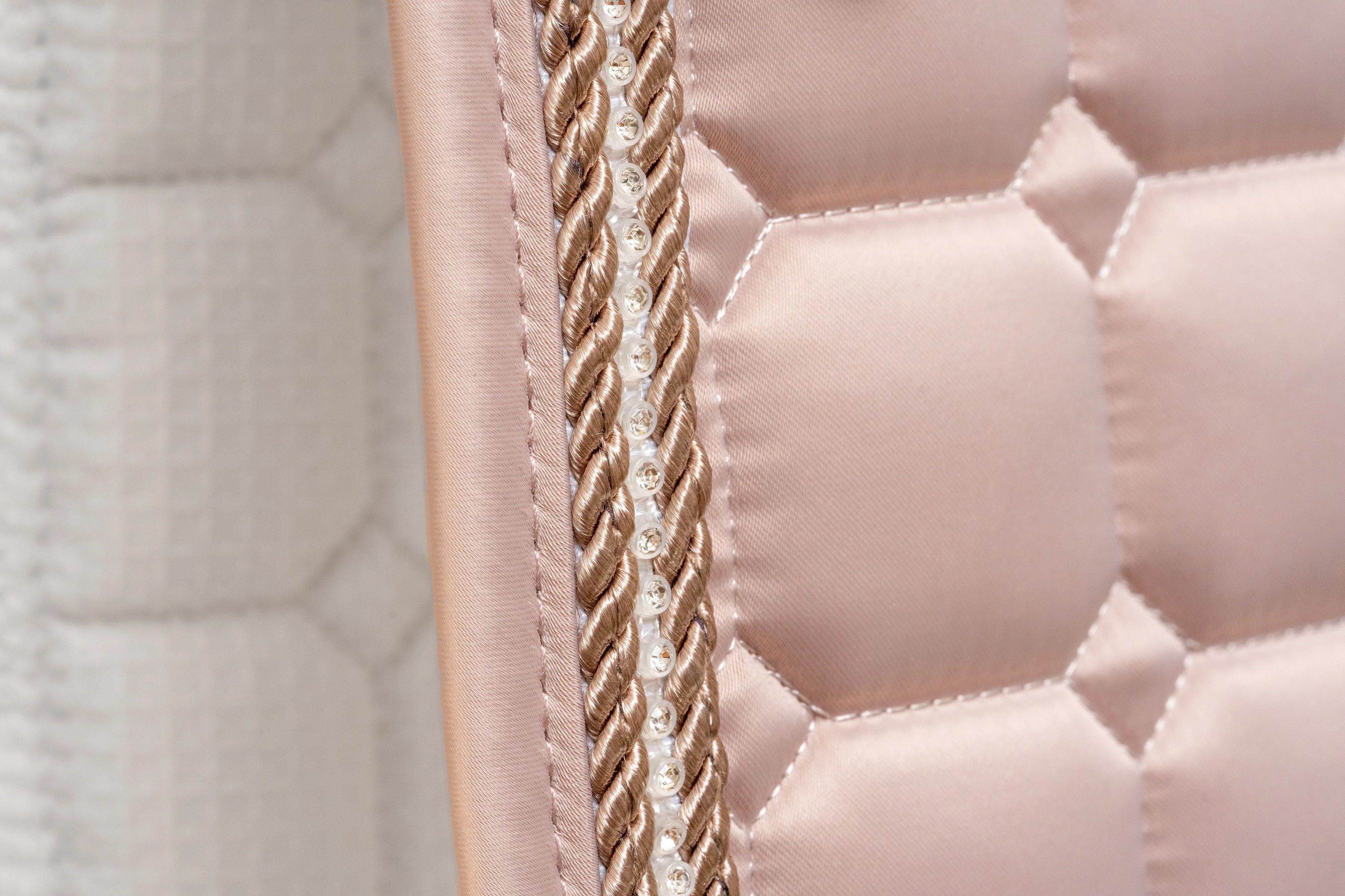 Satin Classic Dressage Saddle Pad - Champagne Cristal - Image 2