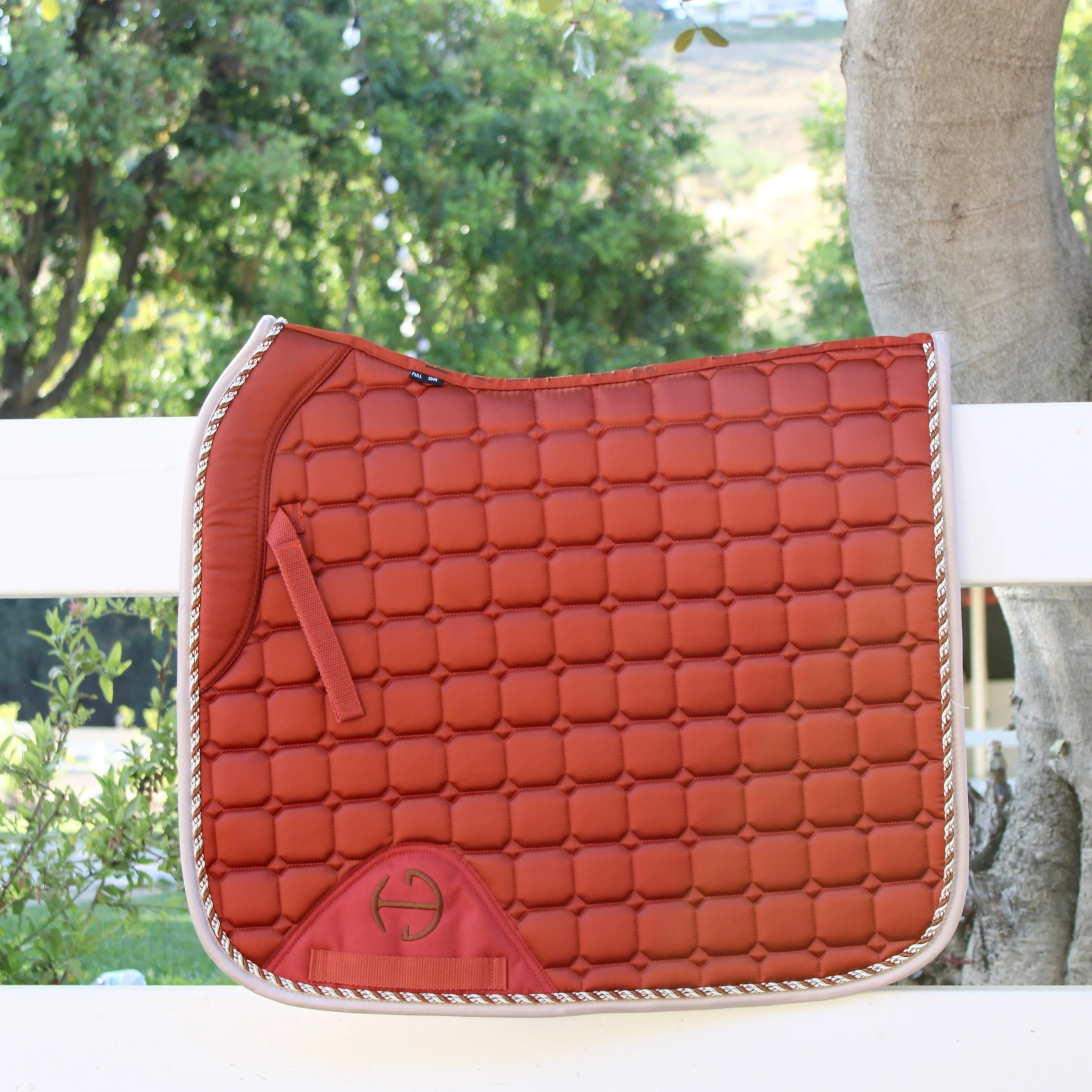 Satin Classic Dressage Saddle Pad - Rust - Image 5