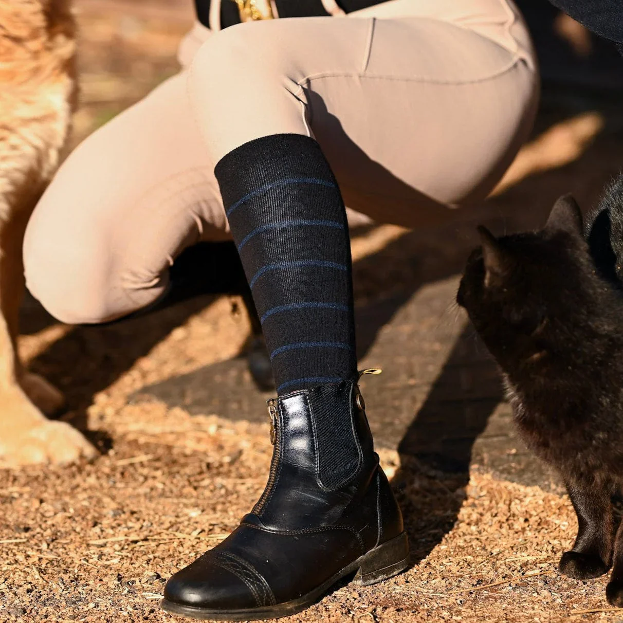 Simple Stripe Boot Socks