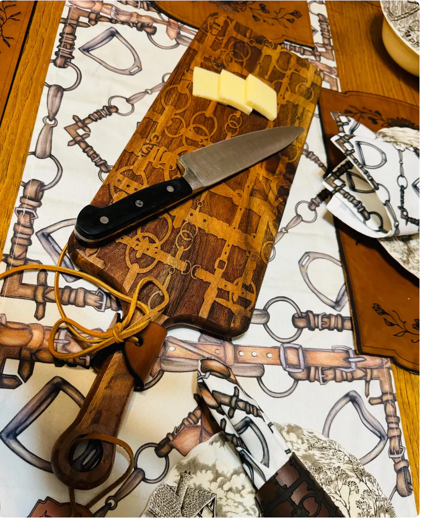 Snaffle Bit Engraved Charcuterie Board