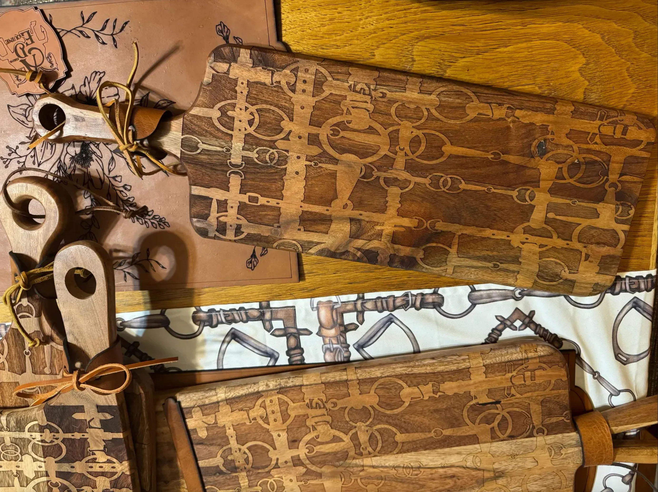Snaffle Bit Engraved Charcuterie Board - Image 3