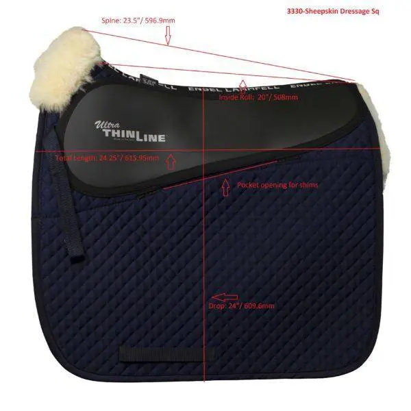 ThinLine Woven Wool Square Dressage Saddle Pad - Image 3