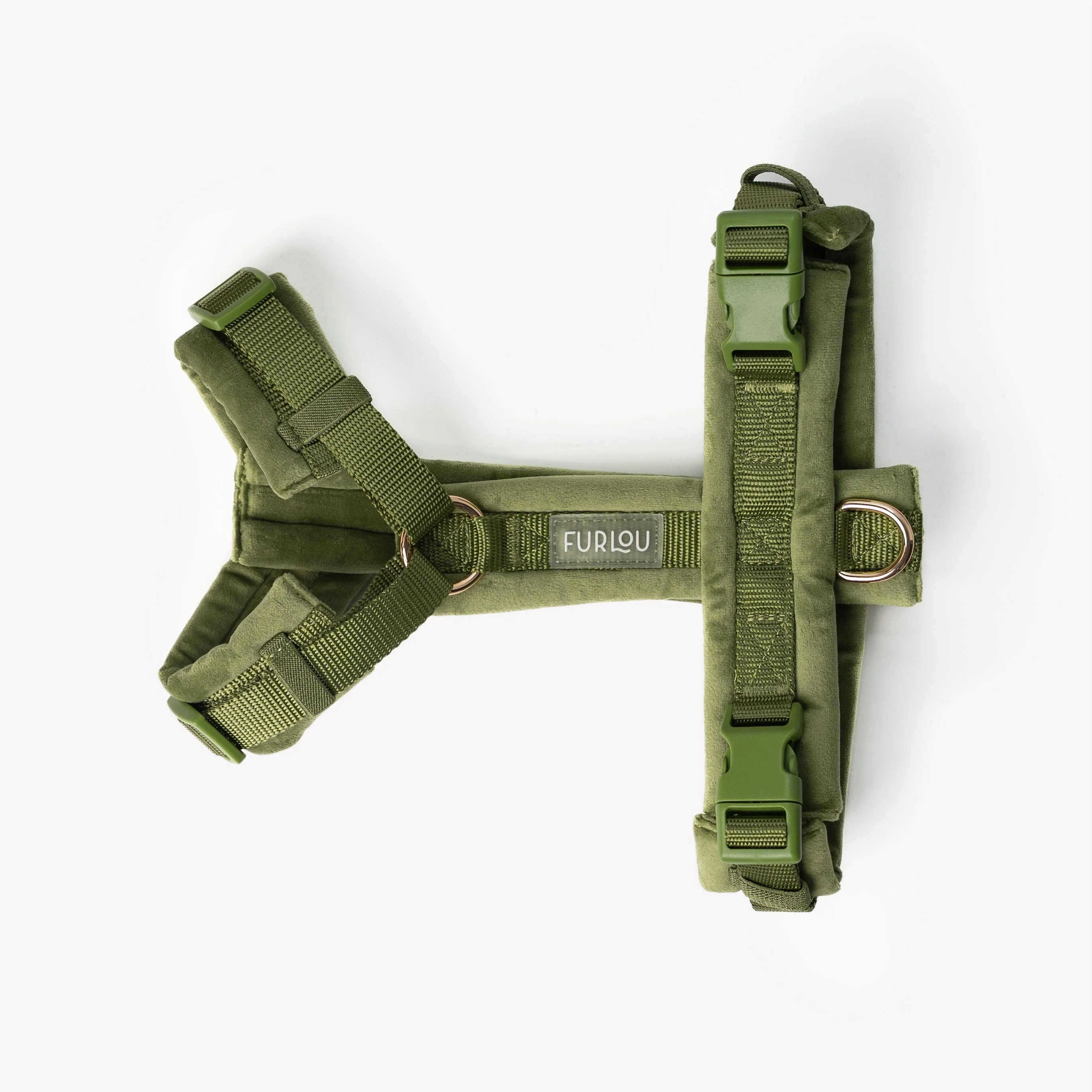 Velvet Dog Harness - Green - Image 2