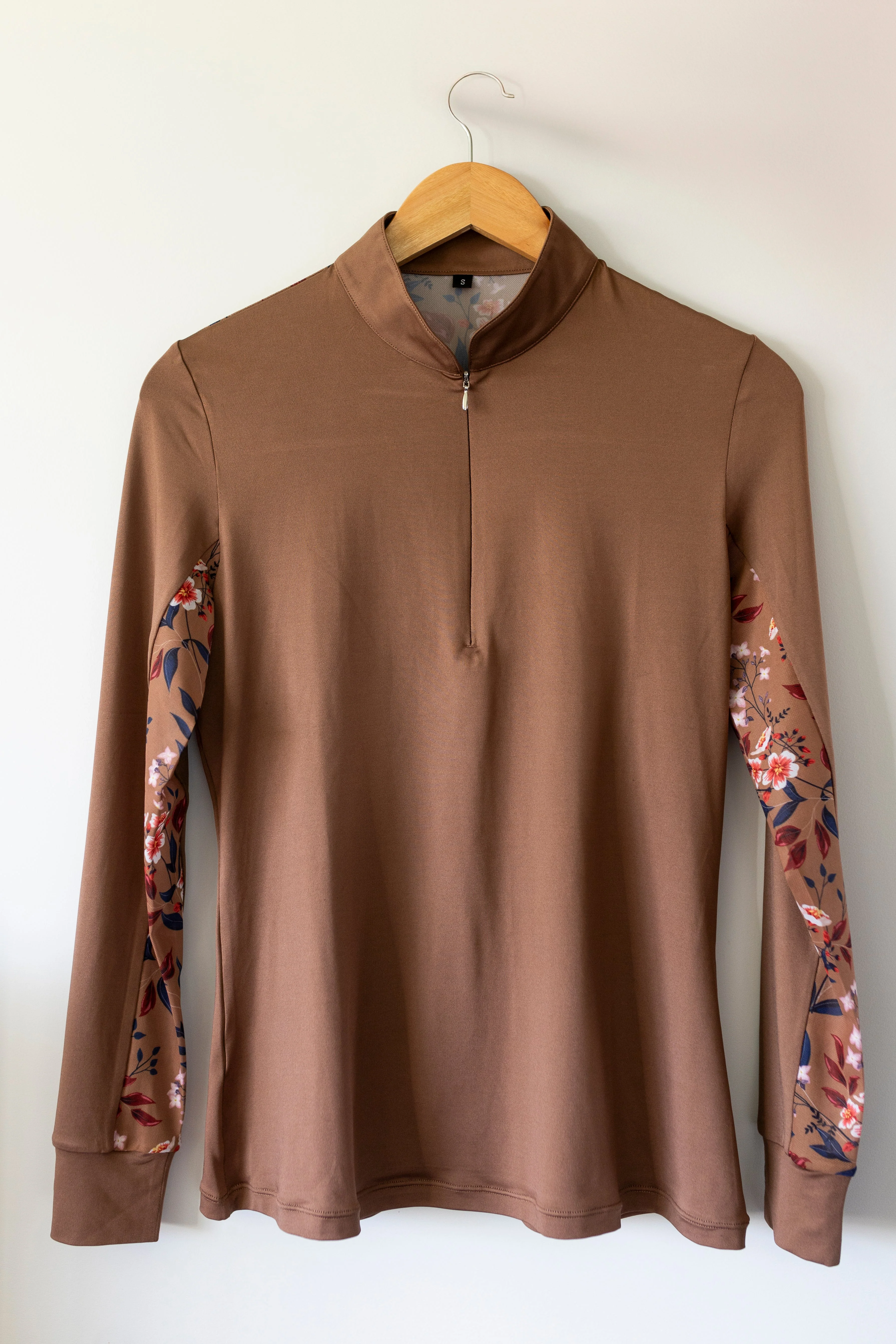 Walnut Floral 1/4 Zip Base Layer - Image 5