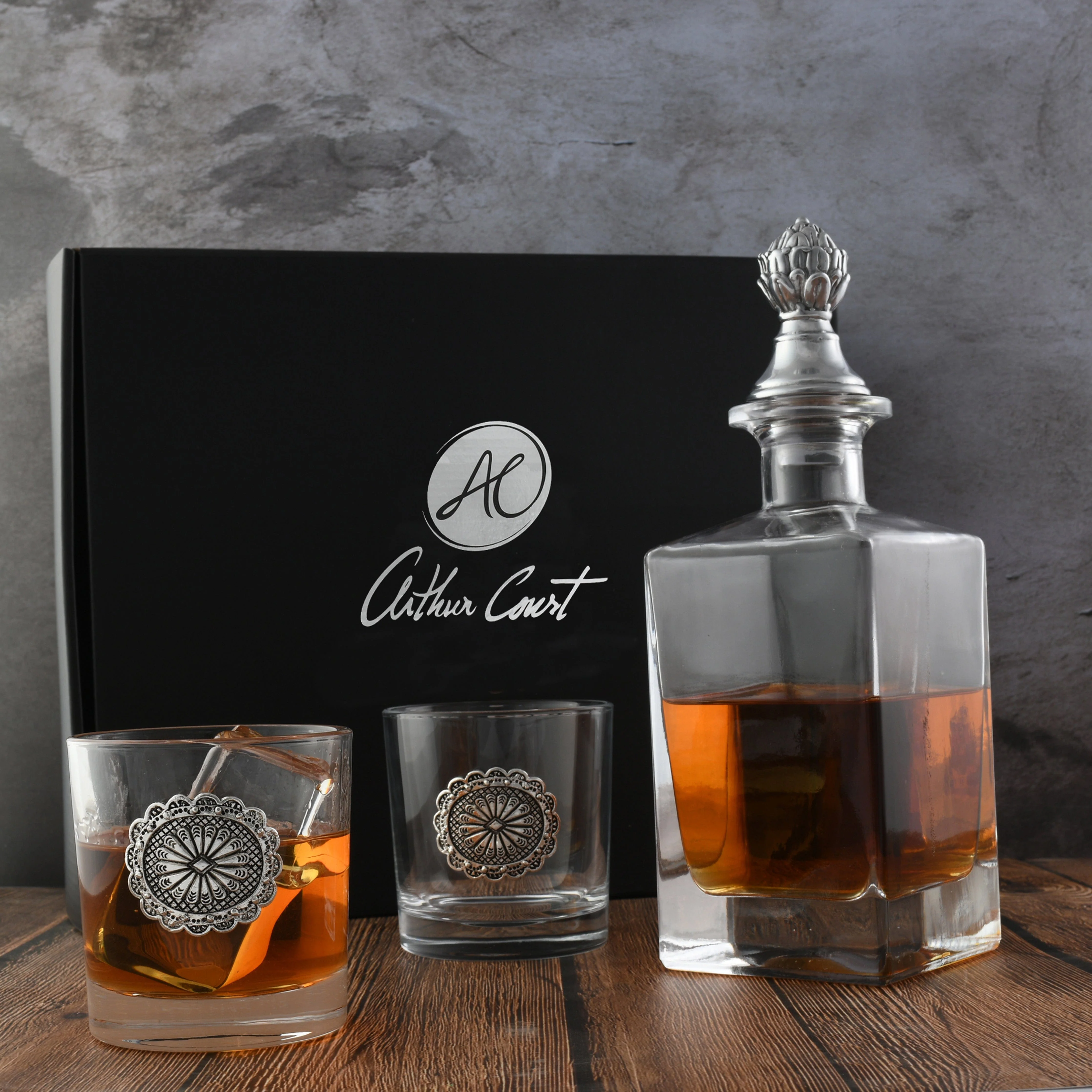 Western Concho Decanter Set with Glasses - Image 4