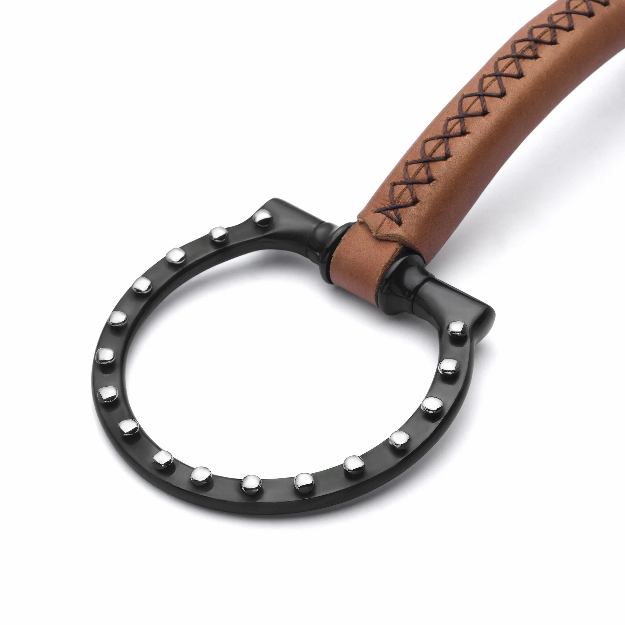 Western DRing Soft Leather Dotted Bit - Image 5