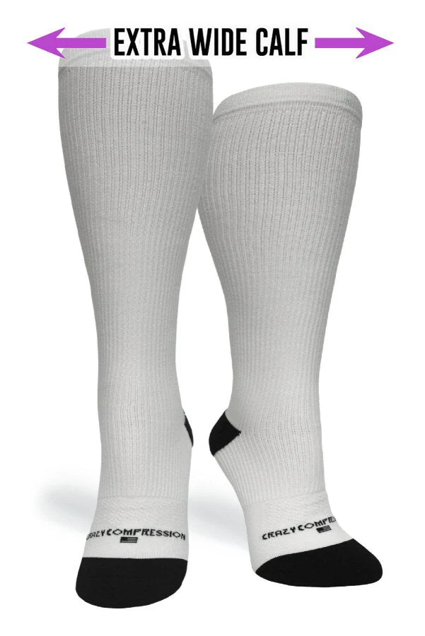 White Compression Socks - Image 2