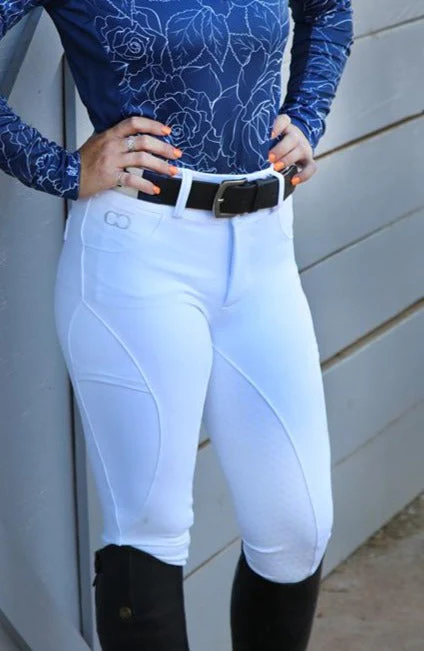 White Full Seat Winter Mid-Weight Breeches